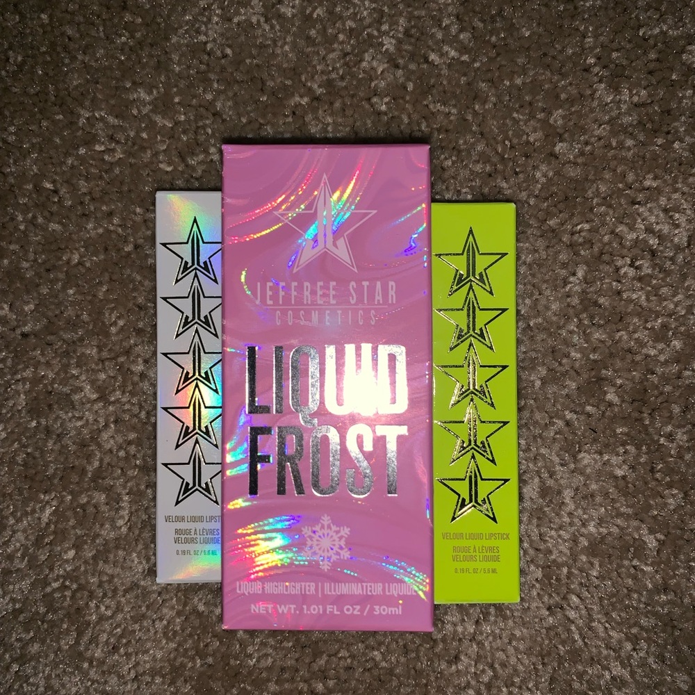 Jeffree Star liquid highlighter and lipstick